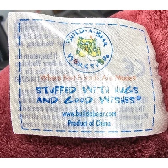 Build-a-Bear 17in Stegasaurus Dinosaur Maroon Retired - Picture 9 of 11